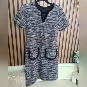 Connected Apparel Work Career Tweed Short Sleeve Dress